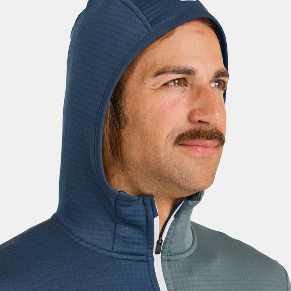 ORTOVOX FLEECE LIGHT GRID HOODED JKT M Hoodies ORTOVOX